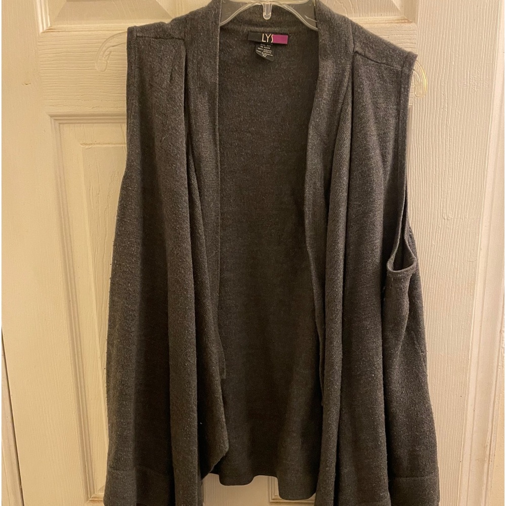 Size 2X cardigan sweater grey